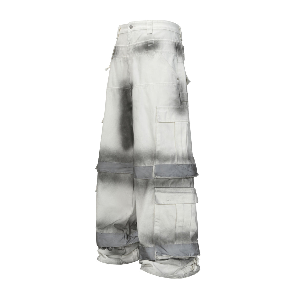 Street Style High-Quality Washed Workwear Pocket Detachable Denim Long Pants