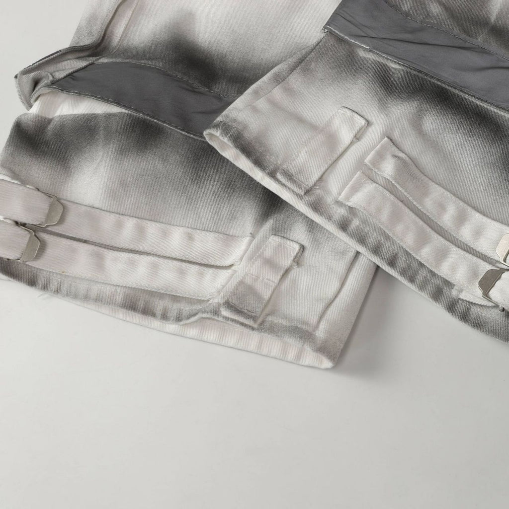 Street Style High-Quality Washed Workwear Pocket Detachable Denim Long Pants