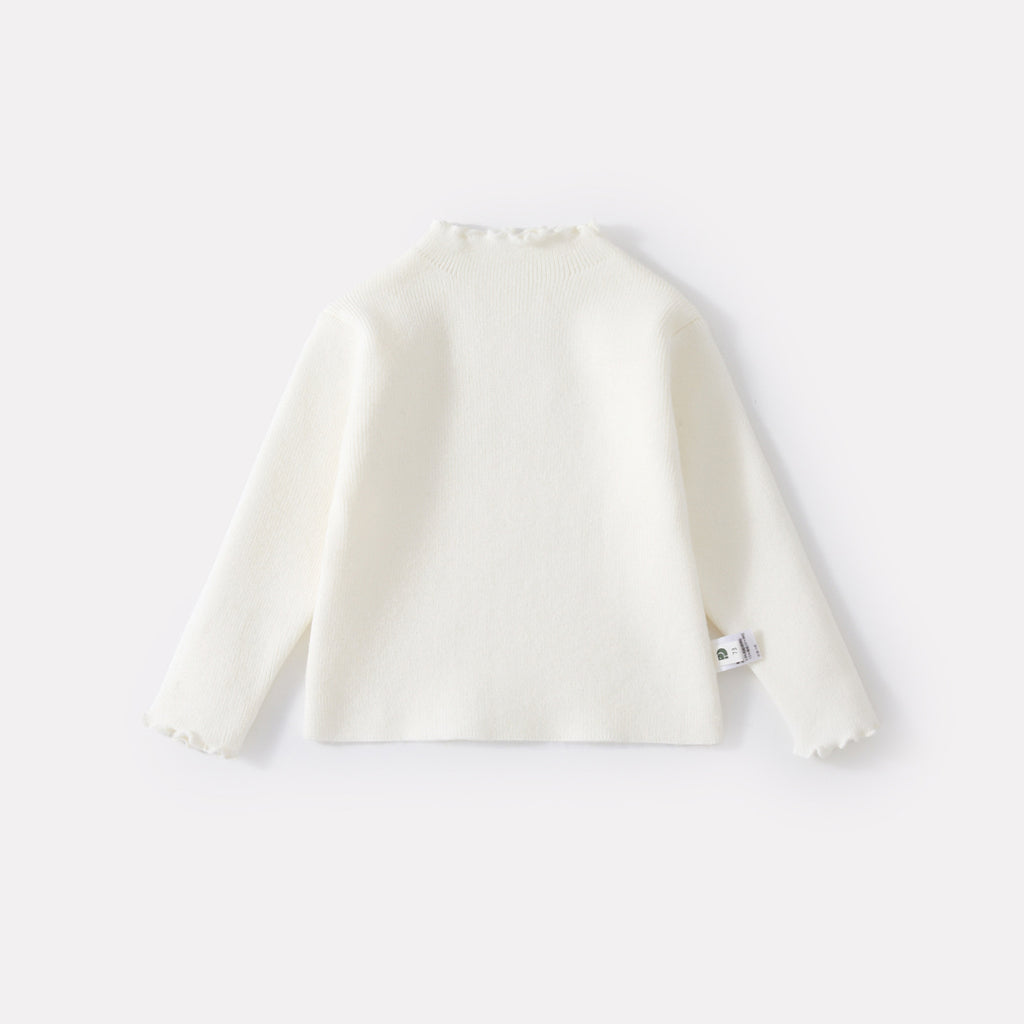 Cute Fuzzy Dress Set for Baby Girls, Warm Knit Sweater and Skirt Two-Piece Outfit